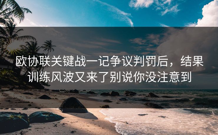 欧协联关键战一记争议判罚后，结果训练风波又来了别说你没注意到